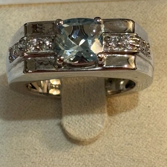 Karis 925 Sterling Silver Blue Topaz STS Ring - Picture 2 of 15